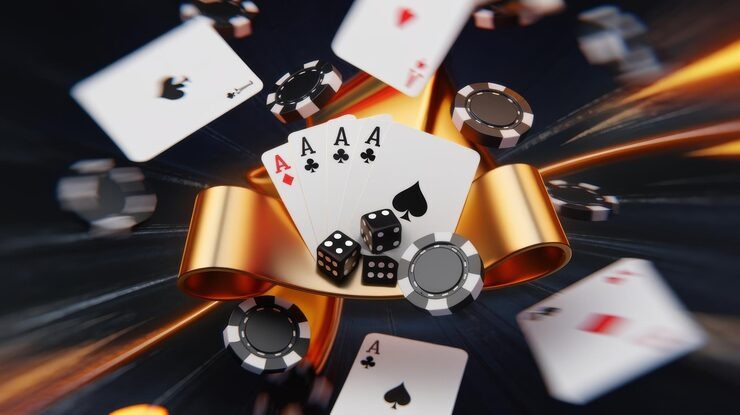 iPhone showing web app view of slot game with landscape orientation